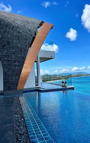 Bophut Villa | 苏梅岛观景台海景別墅Golden Coconut Villa 5 超级海景 私密泳池 接送服务