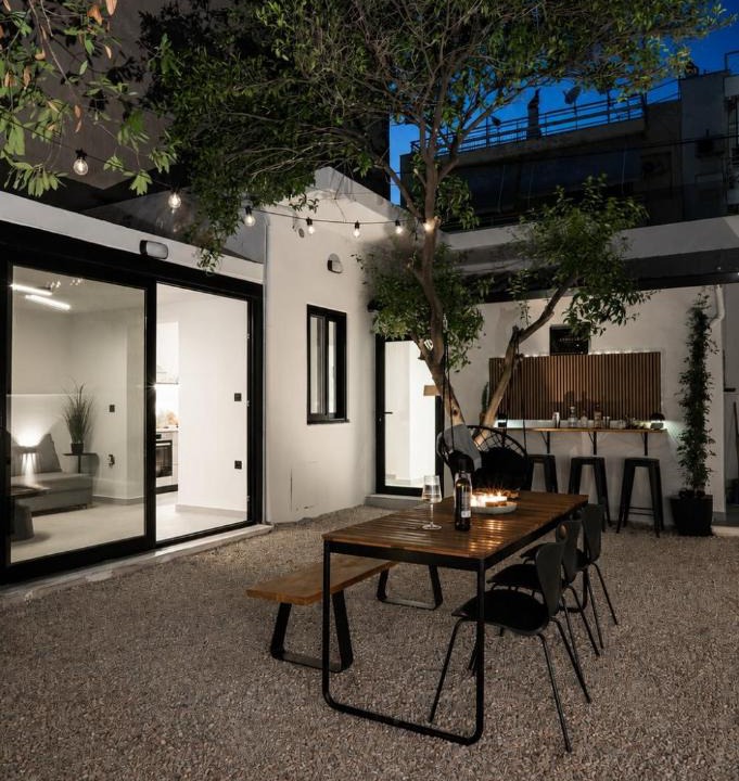 Keratsinion House | Athelio Boutique Home, Private Courtyard, Outdoor Bar & Shower