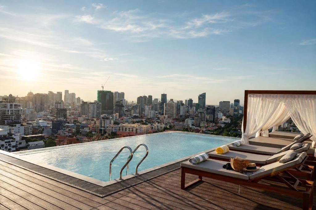 Chamkar Mon Hotel | Bassac Signature Experience Modern City Living with Infinity Pool and Rooftop Dinning