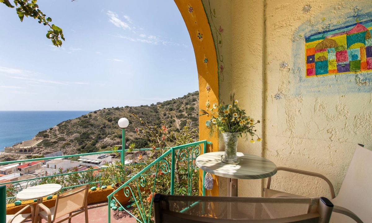 Agia Galini Bed & Breakfast | Bed and Breakfast 'Double Room No 101 Sea View' with Sea View, Wi-Fi and Air Conditioning