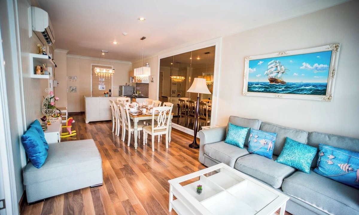 Khao Takiab Apartment | D606 Bright 2-bedroom apartment with Playground near Sea, city