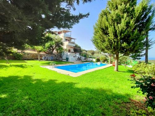 Vrouhas Villa | Elounda Almond Tree Villa Private Pool, Sea Views & Birds in a Relaxing Authentic Cretan Escape