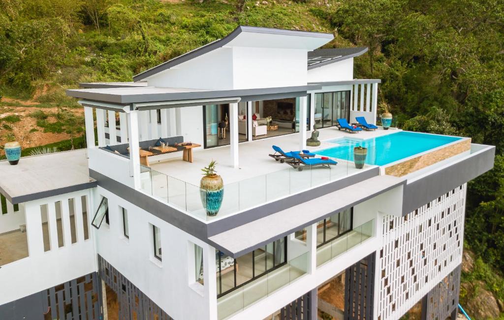 Koh Samui Villa | Fabuleuse villa Alizés vue mer, avec Staff et véhicule 4x4