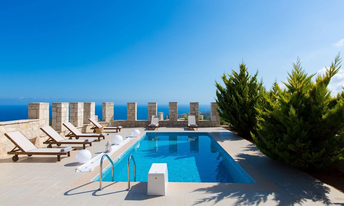 Kato Valsamonero Villa | Faethon, eco stone villa with private pool and sea view
