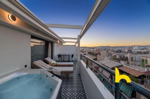 Petralona Apartment | Luxury Maisonette W Jacuzzi & Acropolis View