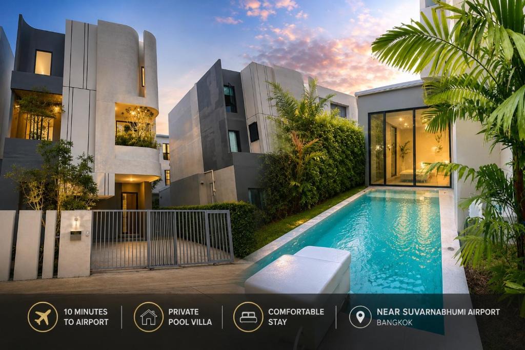 Lat Krabang House | Modern Pool Villa Near BKK Airport 6 Guests