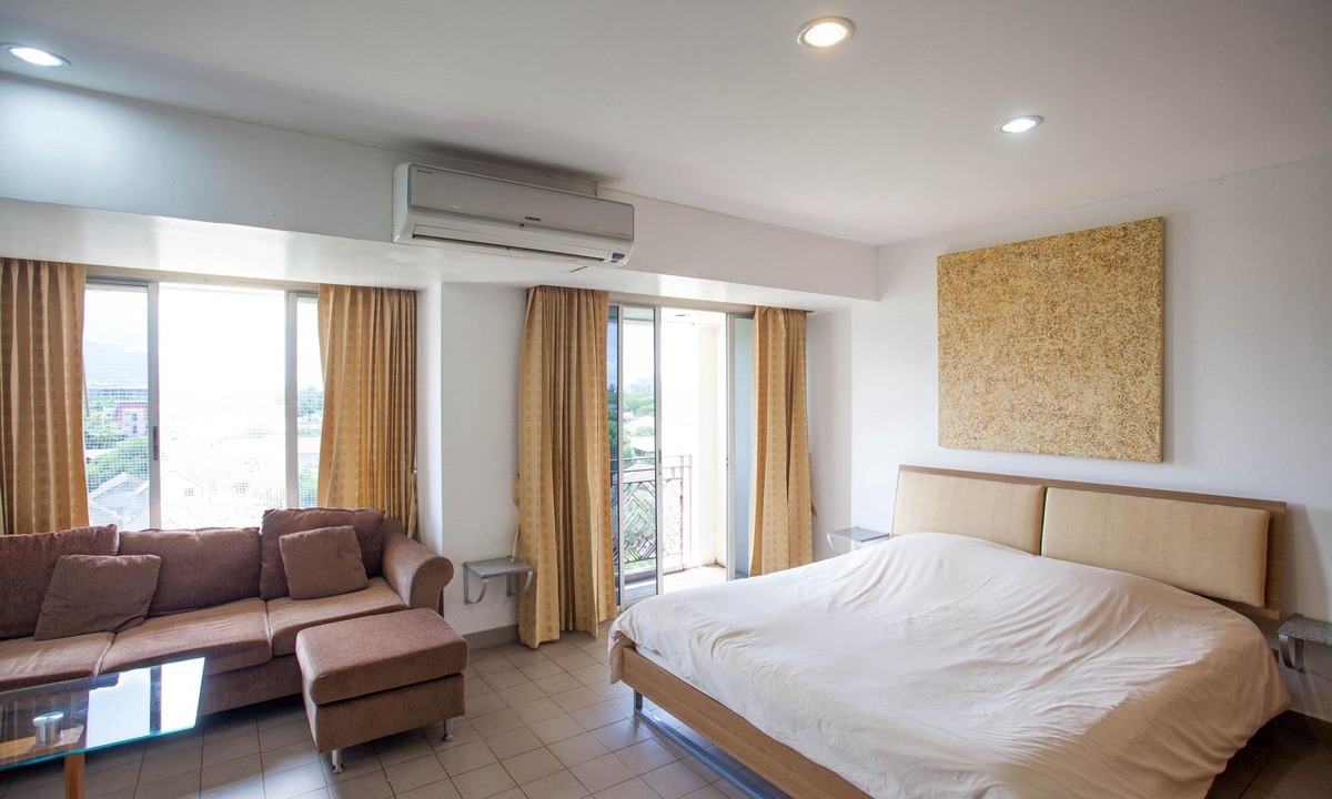 Chang Khlan Apartment | Night Bazaar Road - 40 Sqm - 7th Floor - King Size + Single Bed - Work-From-Home