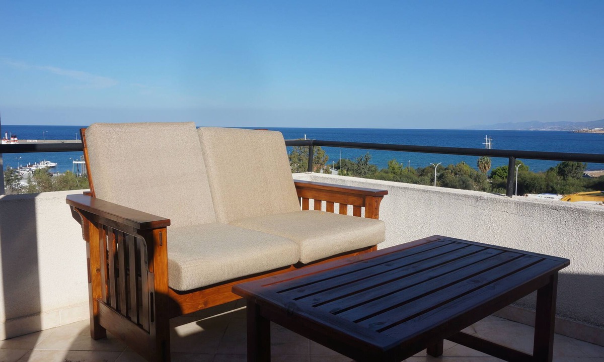 Kyrenia Apartment | Penthouse In Kyrenia town, Large Rooftop Terrace, stunning sea views, pool