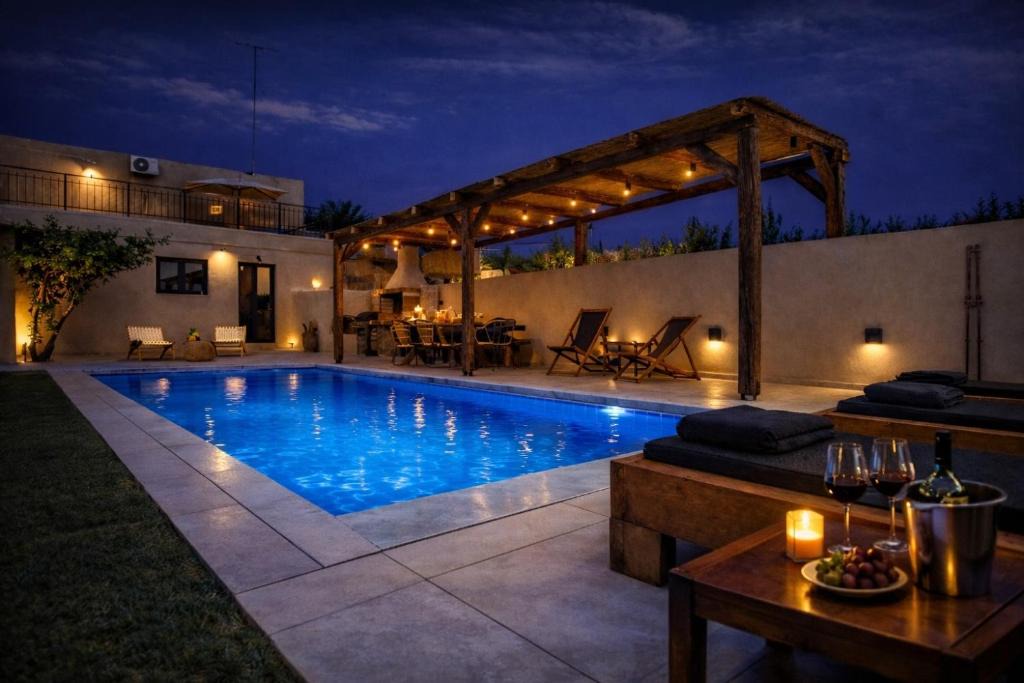 Minoa Pediada Villa | stone villa marianna With heated private pool &guest studio