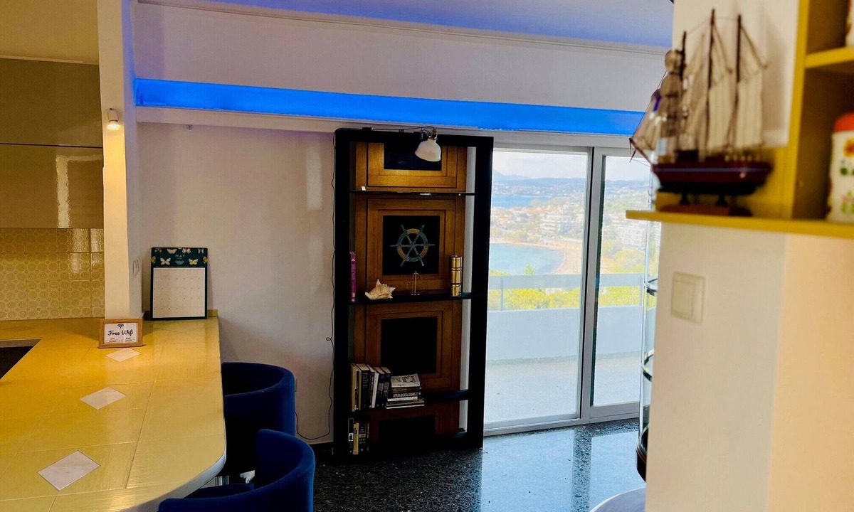 Saronida Apartment | Stunning View Seaside 1-bed Apartment in Saronida