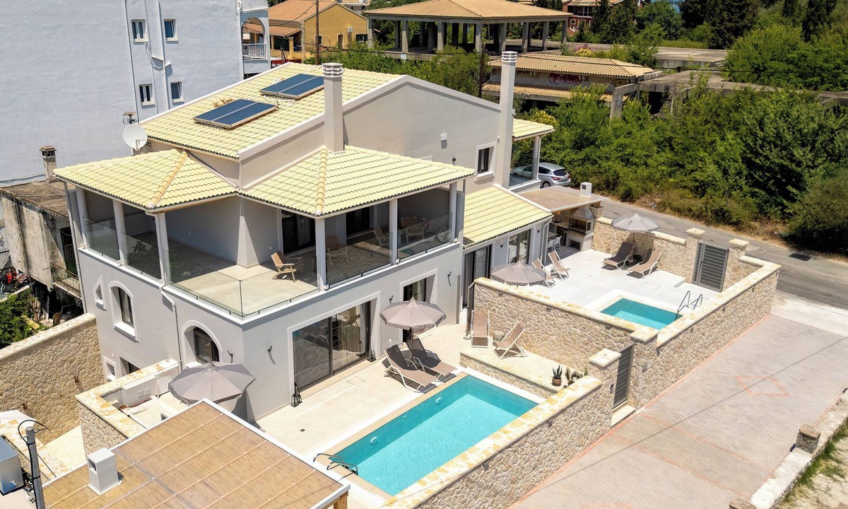 Gouvia Villa | Two Brand New Stylish Villas | Center of Gouvia | Beach 350 m | Corfu Town 8 km