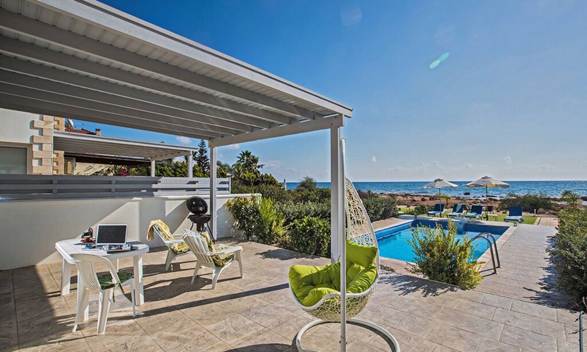 Ayia Thekla Villa | Villa Iova, Stunning 3BDR Ayia Thekla Seafront Villa with Private Pool