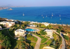 Kefalosbay Residence apartment floor & pool & panorama on Kefalos Bay