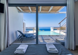 PyrgosExcl1 Incredible sea view,Private pool, Tavern