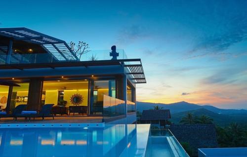 Bophut Hills Villa | 9 Bedroom Sea Blue View Villa - 5 Star with Staff SDV080A-By Samui Dream Villas