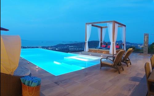 Bophut Hills Villa | 9 Bedroom Sea Blue View Villa - 5 Star with Staff SDV080A-By Samui Dream Villas