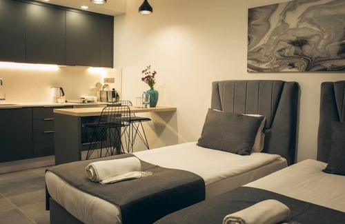 Trikomo Apartment | Delightful Studio Flat Close to the Beach with Shared Pool and Balcony in Iskele, Cyprus