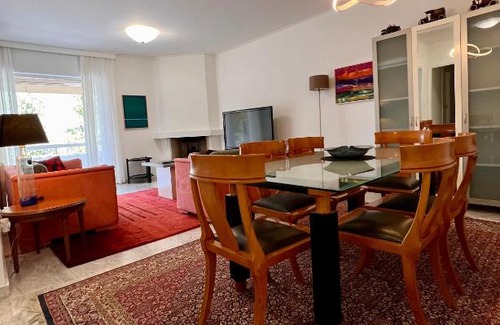 Khalandrion Apartment | Red Apartment wt Indoor Parking near Marousi Hospitals, by PromosHomes