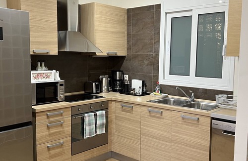Karavomylos Apartment | ALKYONI-Magnificent Seaview -Waterfront-110sq m- Beautiful decoration-1st floor