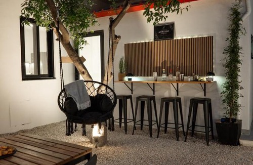 Keratsinion House | Athelio Boutique Home, Private Courtyard, Outdoor Bar & Shower