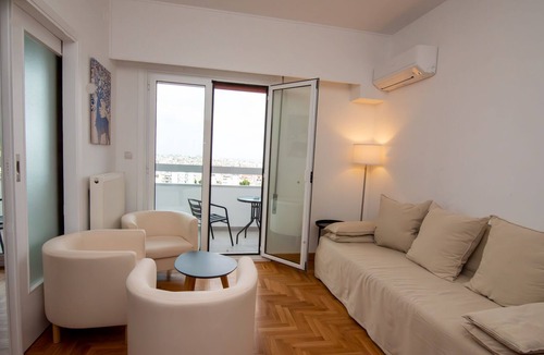 Palaio Faliro Apartment | Athens Top Floor Panoramic Sea, Acropolis View