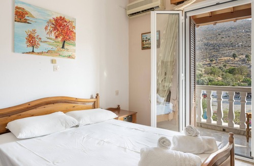 Kalymnos Apartment | Bed and Breakfast 'Double Room No 8' with Sea View, Wi-Fi and Air Conditioning