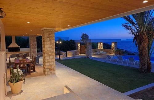 Pefkos Villa | Cap Jano. Exclusive villa, Serenity on a secluded beach with Infinity Pool,