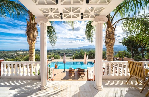 Polemarchi Villa | Classic Style Super Lux Villa with pool, jacuzzi. Stunning sea & mountain views