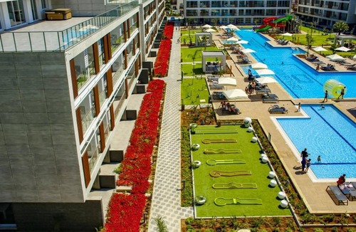Trikomo Apartment | Delightful Studio Flat Close to the Beach with Shared Pool and Balcony in Iskele, Cyprus