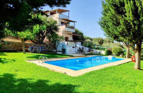 Vrouhas Villa | Elounda Almond Tree Villa Private Pool, Sea Views & Birds in a Relaxing Authentic Cretan Escape