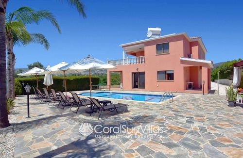 Pegeia Villa | Family Villa Short Walk To Coral Bay Strip 5 Min and Pub, shops etc