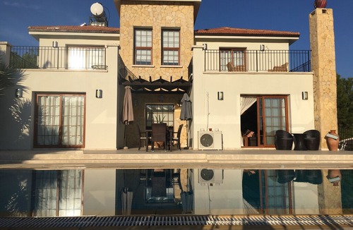 Catalkoy Villa | Large modern private spacious villa with pool. Panoramic Mountain & Sea Views.