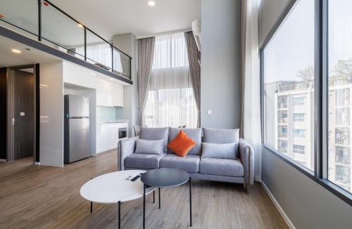 Rama 9 Apartment | loft 二房可住4人 近jodd夜市 游泳池