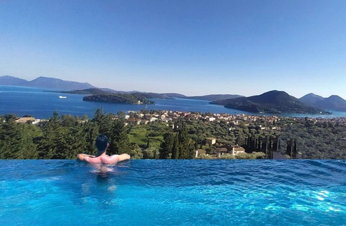 Nidri Villa | Luxurious Twin Stone Villa with breathtaking view