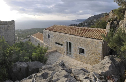 East Mani House | Maina, a traditional hillside house with full sea view in Mani, Peloponnese.