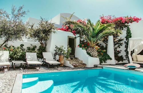 Megalochori House | Mansion Sophia, with pool and panoramic terrace