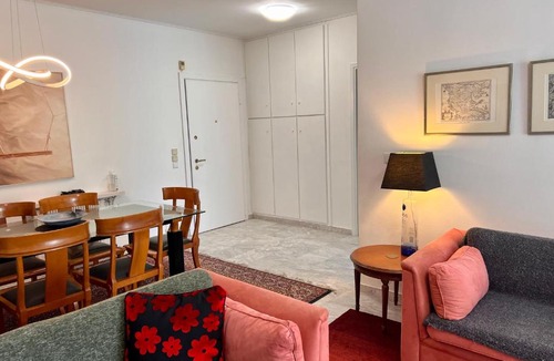 Khalandrion Apartment | Red Apartment wt Indoor Parking near Marousi Hospitals, by PromosHomes
