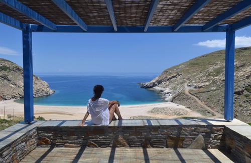Andros Apartment | Residence with Side Sea View in Andros