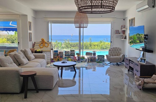 Kyrenia District Villa | Seafront Villa, Pool & Kids' Pool, Lapta Walkway