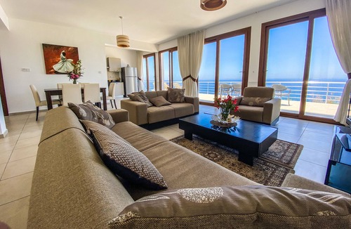 Esentepe Villa | Spacious Modern Villa With Large Infinity Pool, Superb Seaviews Whilst Lying In Bed