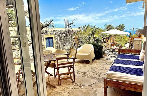 Viannos Apartment | Studio with magnificent sea view and gardens