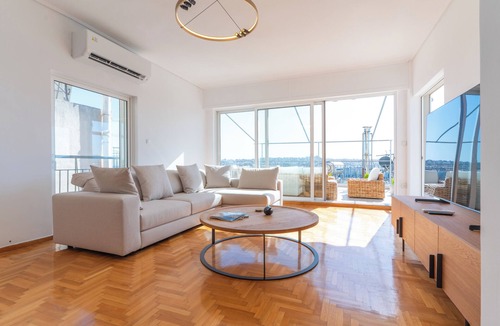 Piraeus Apartment | Terrace Dreams with Pasalimani View