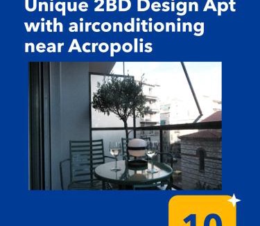 Koukaki Apartment | Unique 2BD Design Apt with airconditioning near Acropolis