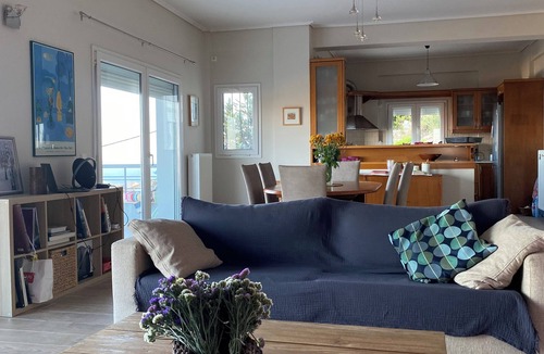 Marathon Villa | Villa Aurora with magnificent view of the Aegean sea