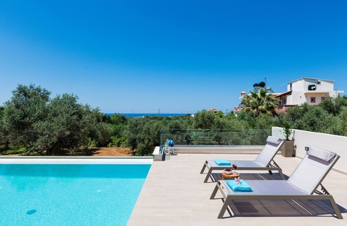 Chania Villa | Villa Estel | Luxury villa with seaview, 1km to the beach