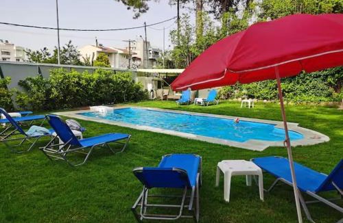 Agia Triada Apartment | Villa Maira 2, Amazing Family apartment, 3 bedrooms, Swimming Pool, 150m to beach