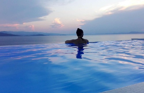 South Pelion Apartment | Whole villa # for 4 adults + 4 children - panorama sea view with pool