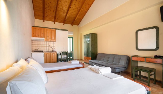 Apartment 'Lenia Studio 1' with Mountain View, Wi-Fi and Air Conditioning in Kalamitsi