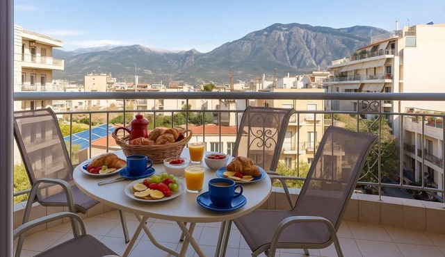 Comfy beach flat, 10min to the city center in Kalamata