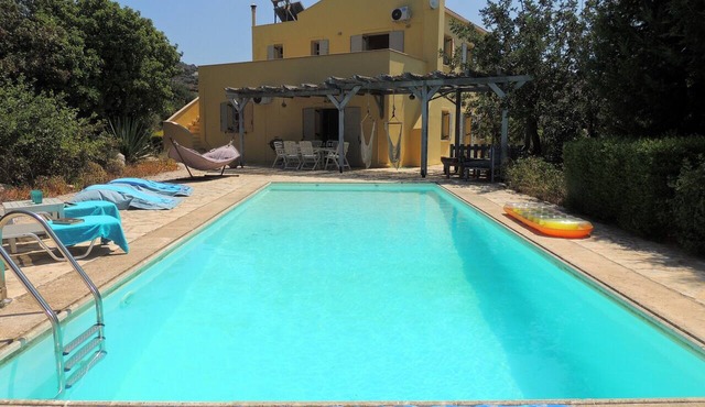 Completely private and very spacious 3 bedroom villa with large pool and views. in Chania